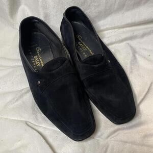 Vintage Bally Black Suede Loafers Men's –Made in Switzerland